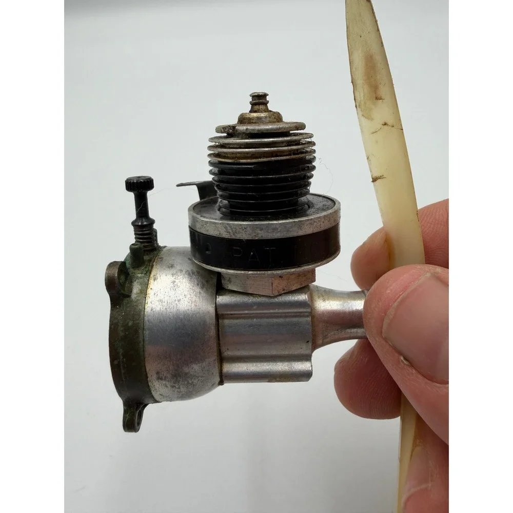 Vintage Cox .049 Model Airplane Glow Engine Made in USA with Propeller